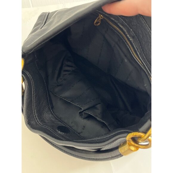 Marc by Marc Jacobs Too Hot to Handle Black‎ Leather Hobo Shoulder Bag - Picture 10 of 15